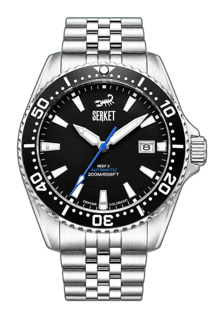 Reef X Diver Onyx Black 43mm 5-Link Bracelet Black Dial