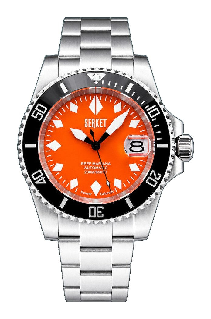 Reef Mariana Diver Orange Dial Black Bezel 40mm Orange Dial
