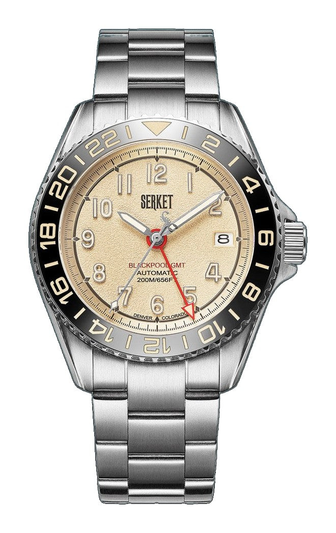 Blackpool GMT Vintage Beige 40mm Beige Dial