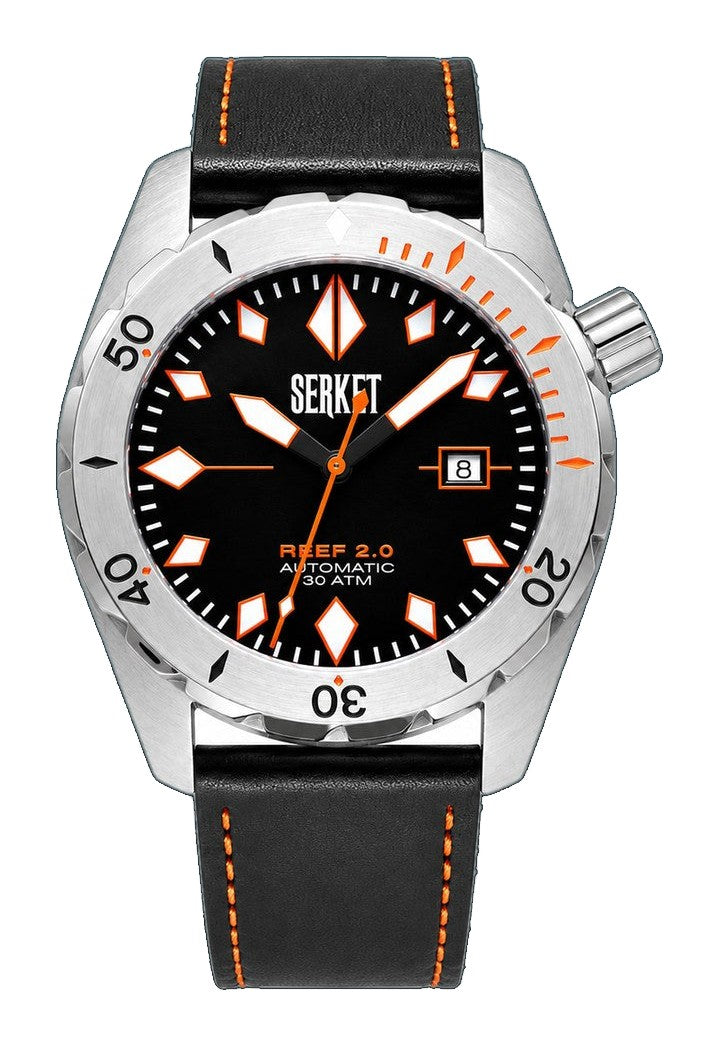 Reef 2.0 Diver Swiss Black Diving Watch 46mm Black Dial