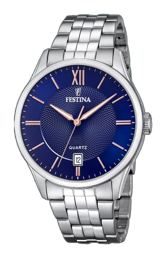 Classics Blue / Stainless Steel / Rose Gold | Blue Dial