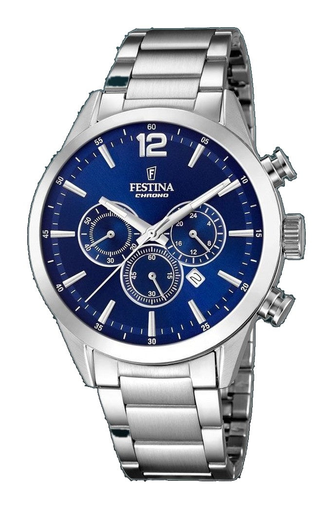 Timeless Chronograph Blue / Stainless Steel Blue Dial