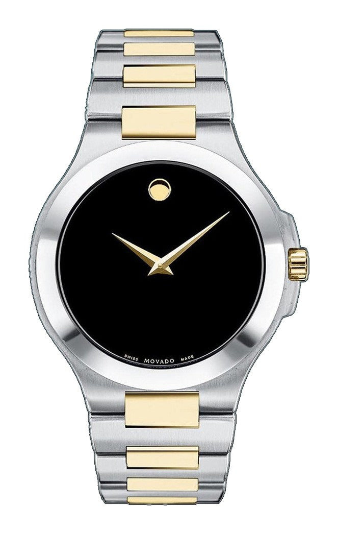 Movado 40mm / Silver and Gold / Black | Black Dial