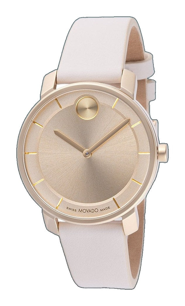 Movado 34mm / White | Gold Dial