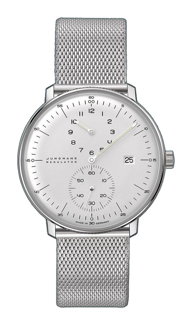 Max Bill Regulator Silver Dial / Milanese Bracelet Silver Dial