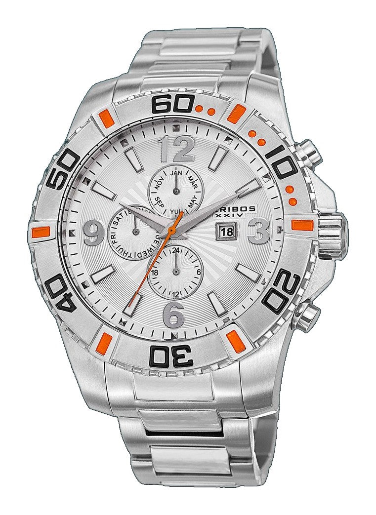SILVER-TONE MEN'S WATCH Silver