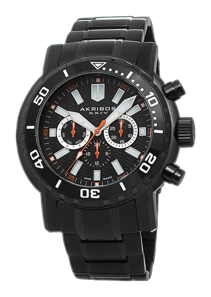 Black Dial Black-plated Men's Watch Black