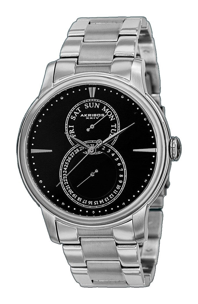 Multifunction Silver Tone/Stainless Steel/Stainless Steel | Black Dial