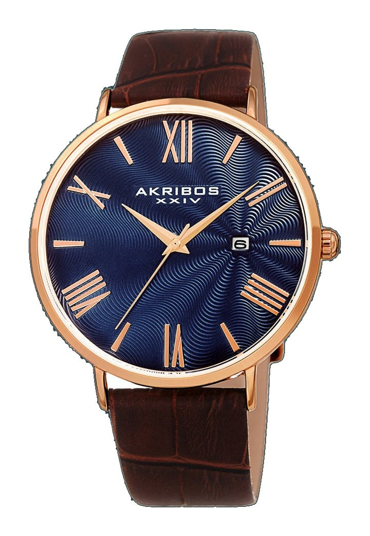 AK1041RGBU-Casual Brown/Leather | Blue Dial