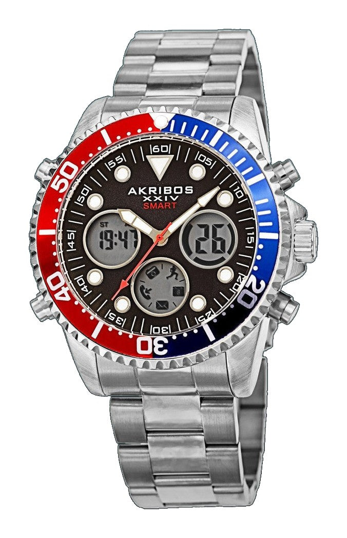 AK1094SSBK-Sport Silver/Stainless Steel | Black Dial