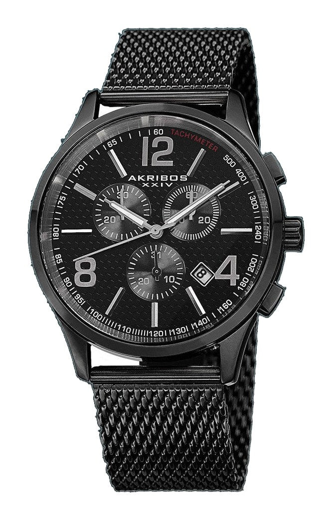 AK719BK-Casual Black/Stainless Steel | Black Dial