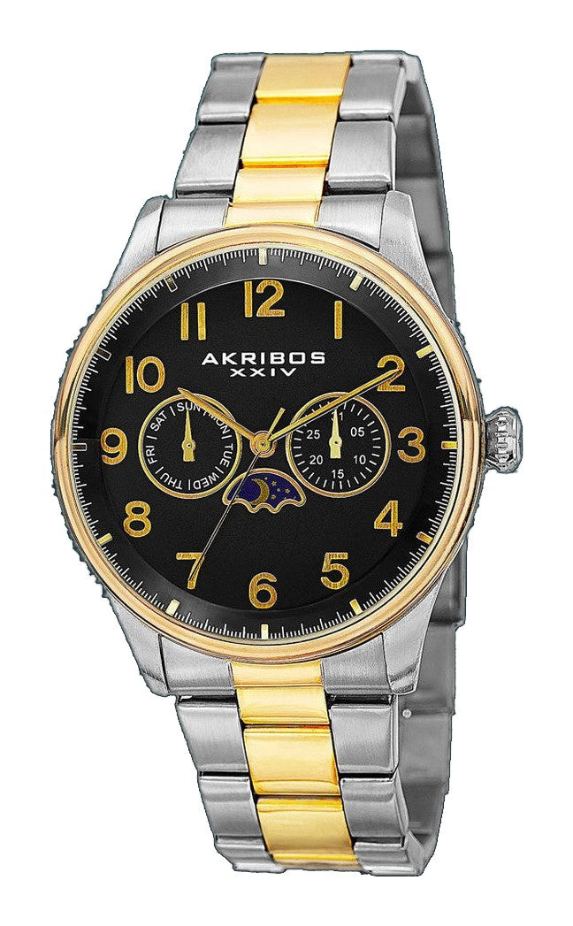 AK790TTG-Casual Silver/Gold/Alloy | Black Dial