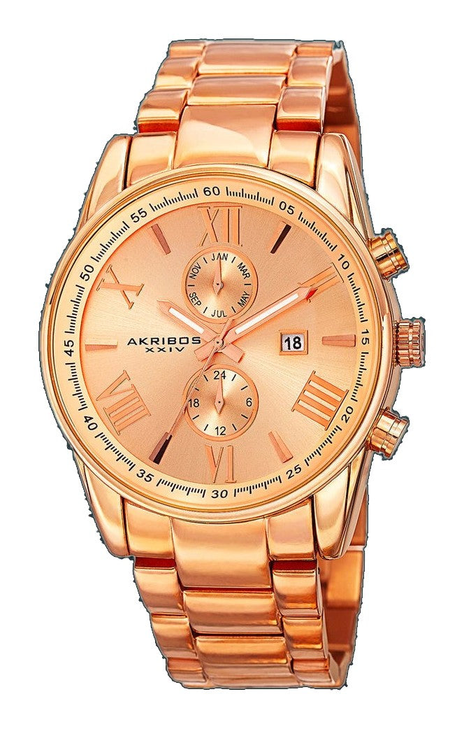 AK812RG-Casual Rose Gold/Stainless Steel | Salmon Dial
