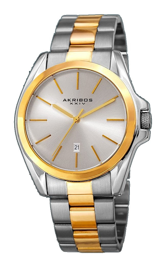 Casual-AK948TTG Two-tone (Silver-tone and Yellow Gold-tone)/Stainless Steel | Silver Dial