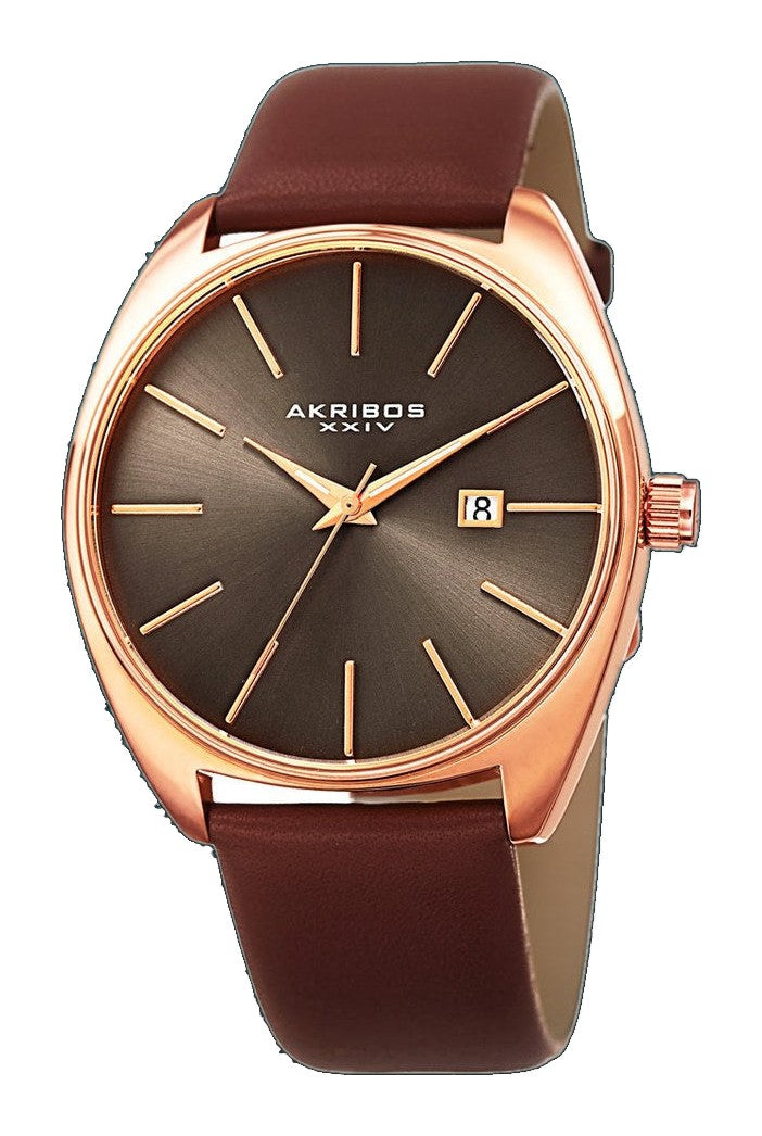Dress-AK945RGBR Brown/Leather | Dark Grey Dial