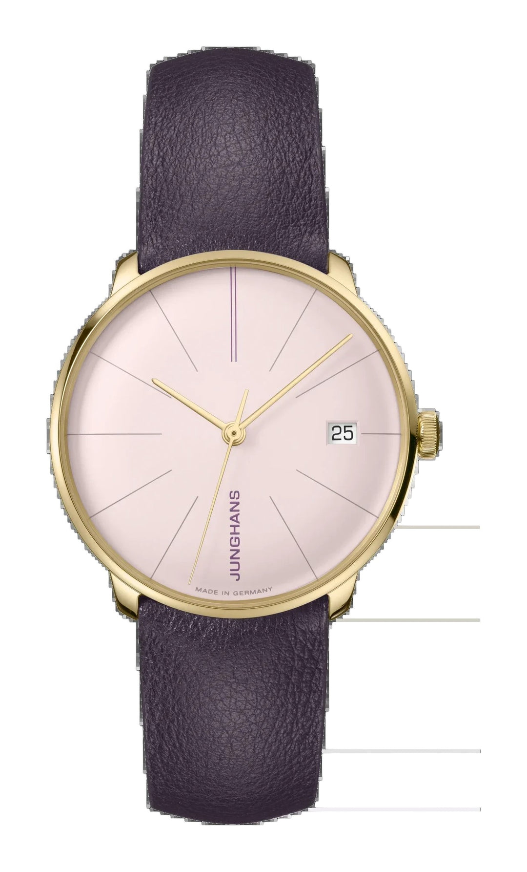 Meister Fein Kleine Automatic Powder Pink Dial / Violet Leather Strap
