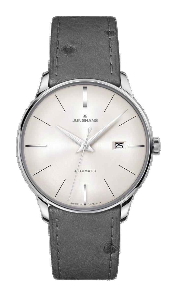 Meister Automatic Cream Dial / Dark Gray Ostrich Leather Strap