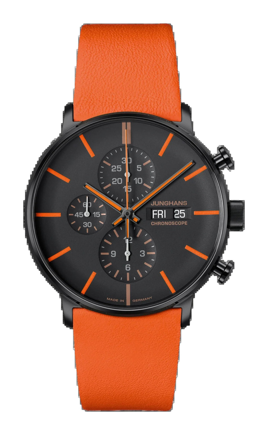 Form A Chronoscope Black Dial / Orange Leather Strap Black Dial