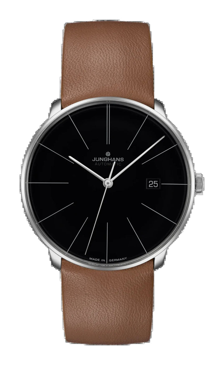 Meister Fein Automatic Black Dial / Brown Leather Strap Black Dial