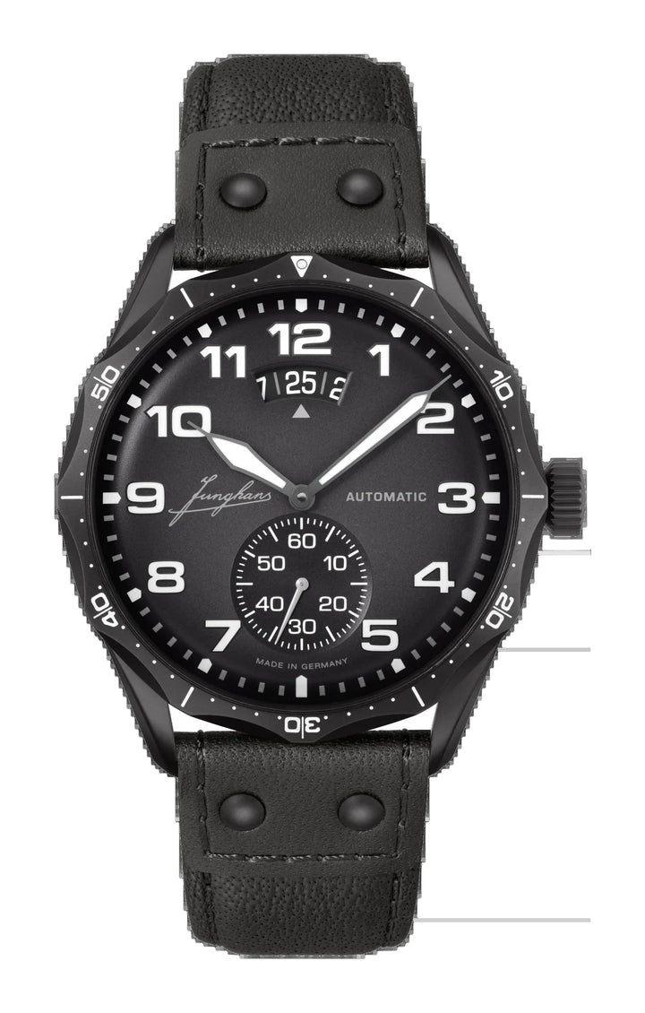 Pilot Automatic Dark Gray Dial / Black Riveted Leather Strap Dark Gray Dial