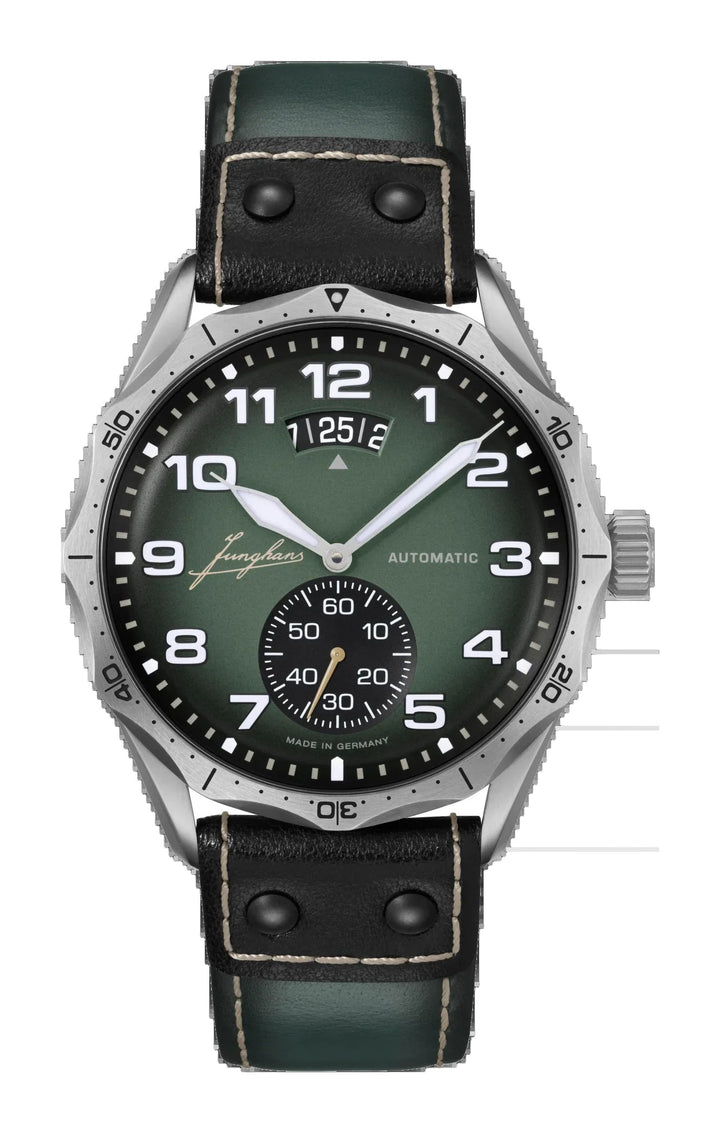 Pilot Automatic Dark Green Dial / Dark Green and Black Riveted Leather Strap Dark Green Dial