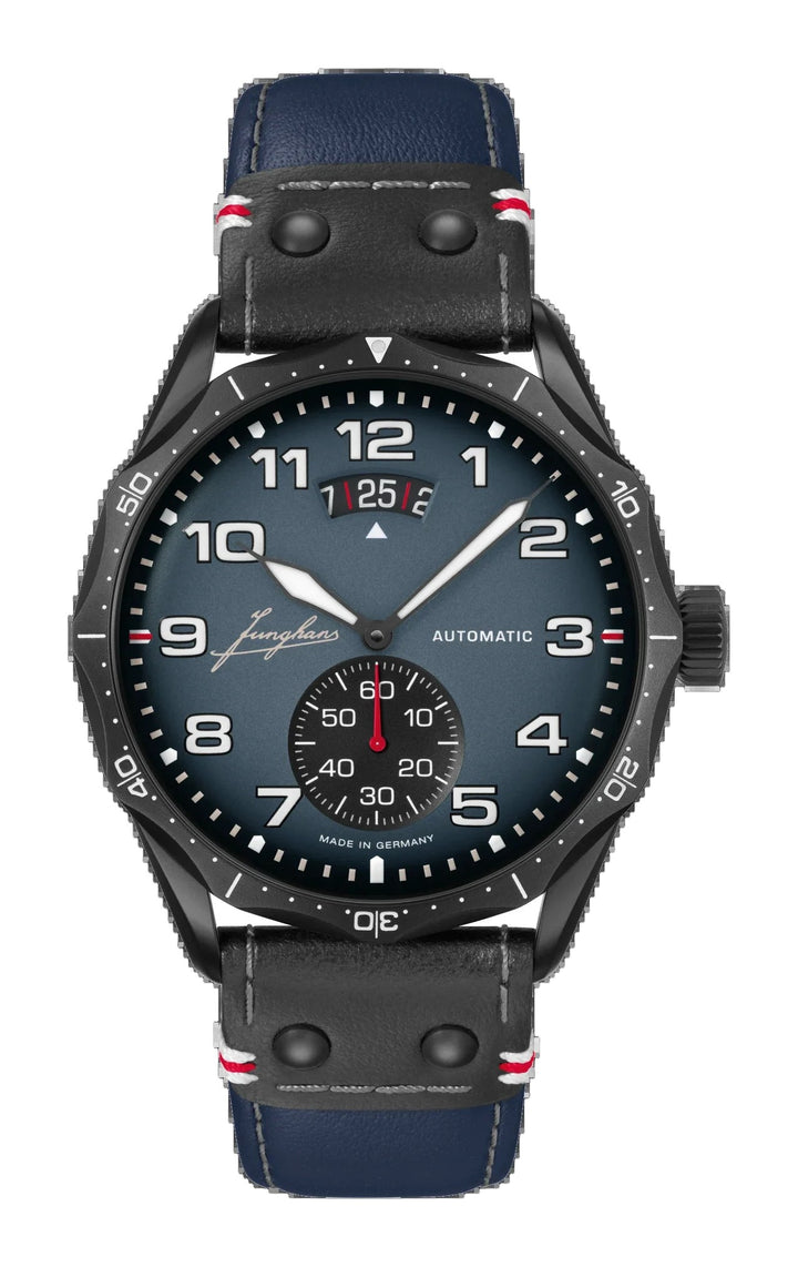 Pilot Automatic Navy Blue Navy Blue Dial / Blue and Black Riveted Leather Strap Navy Blue Dial