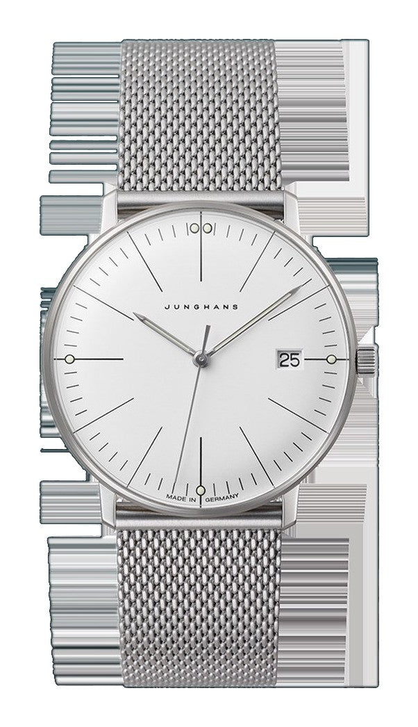 Max Bill Damen Silver Dial / Stainless Steel Milanese Bracelet Silver Dial