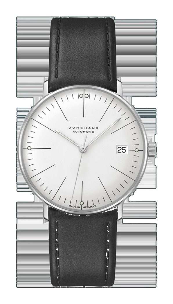 Max Bill Kleine Automatic Silver Dial / Black Leather Strap Silver Dial
