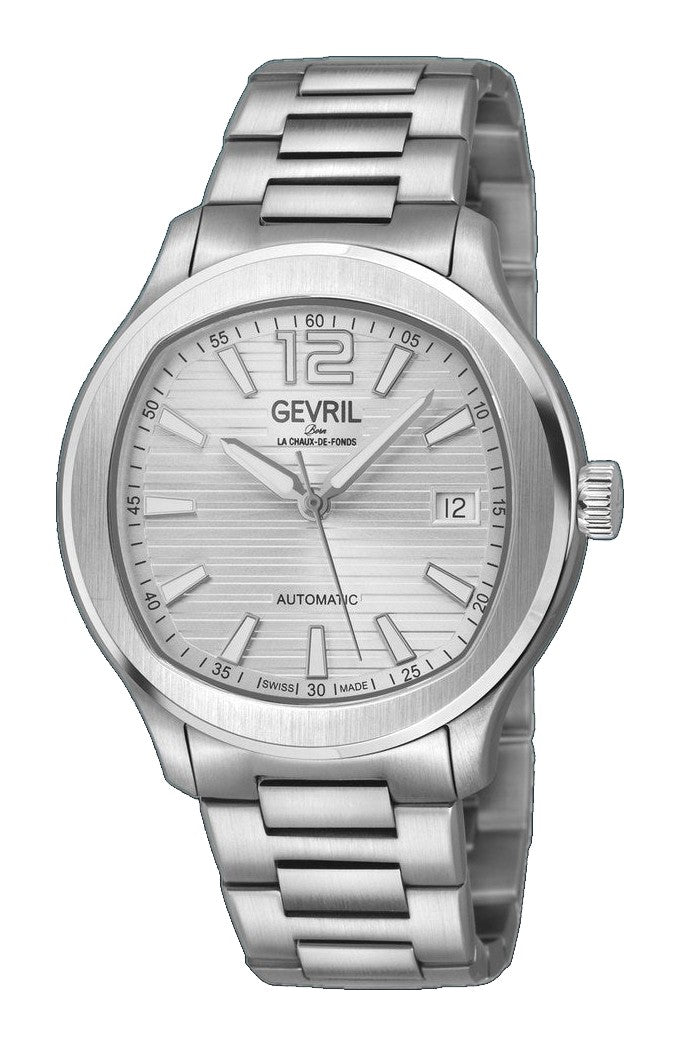 Stuyvesant Swiss Automatic, 316L Stainless Steel Case, White Dial, 316L Stainless Steel Bracelet White Dial