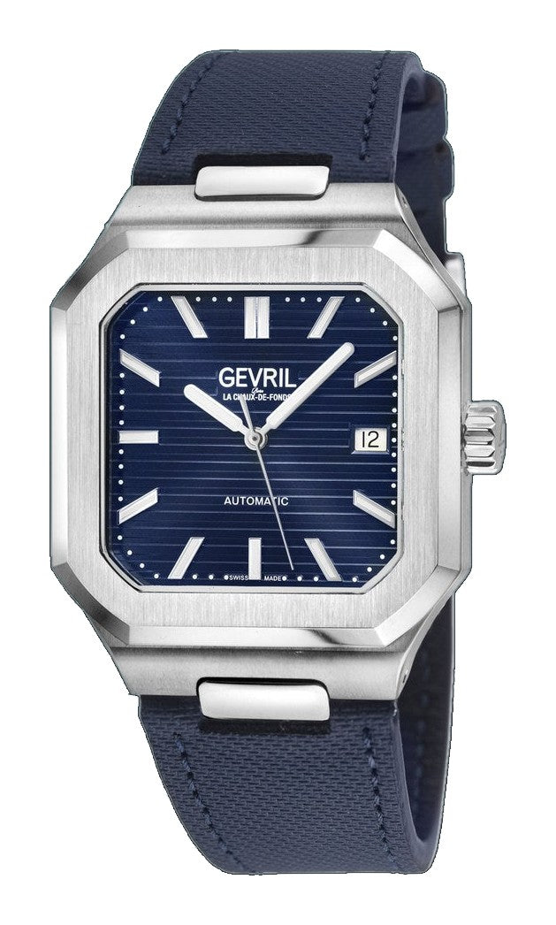 Grand Concourse Swiss Automatic, 316L Stainless Steel Case, Blue Dial, Handmade Leather Strap Blue Dial