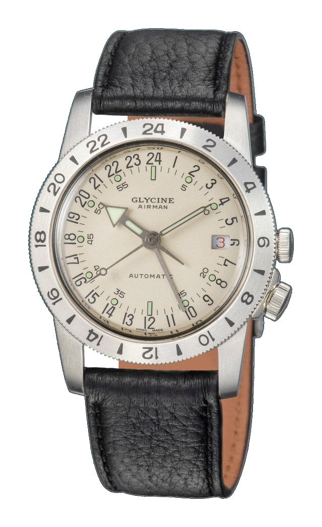Airman No. 1 GMT 36mm / Beige / Black Beige Dial