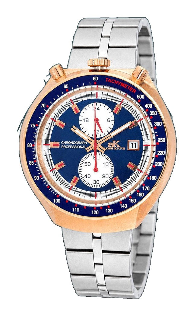 MUSCLE COLLECTION BLUE-ROSETONE/ SILVER TONE Blue Dial