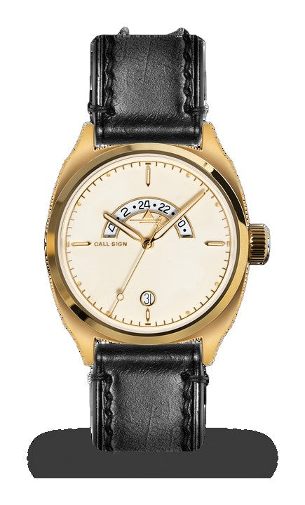 Discovery Series Gold Cream White Dial