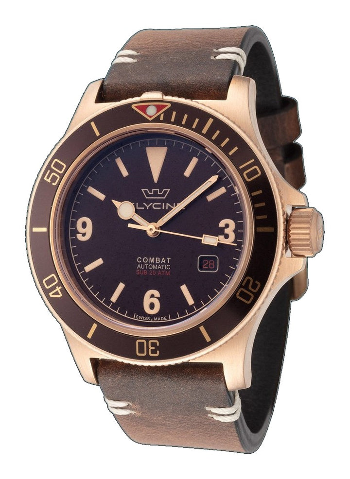 Combat Sub Bronze Vintage 42 mm / Brown / Brown Brown Dial
