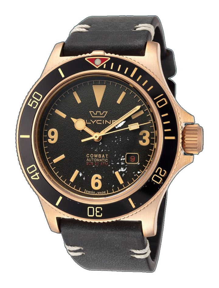 Combat Sub Bronze Vintage 42 mm / Black / Brown Black Dial