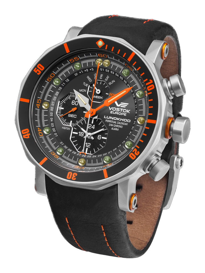 Lunokhod Black Dial / Black Leather Black Dial