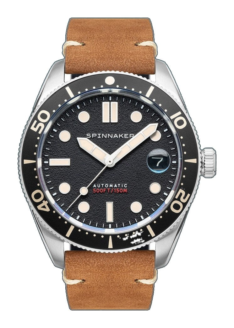 Croft Midsize Black / Leather | Black Dial