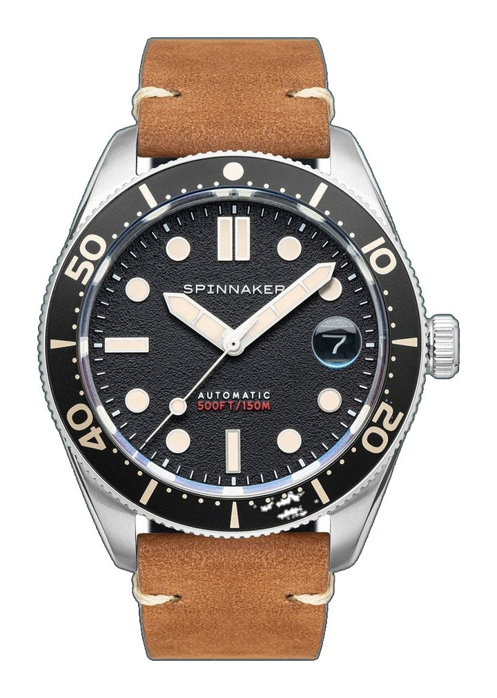 Croft Midsize Black / Leather | Black Dial