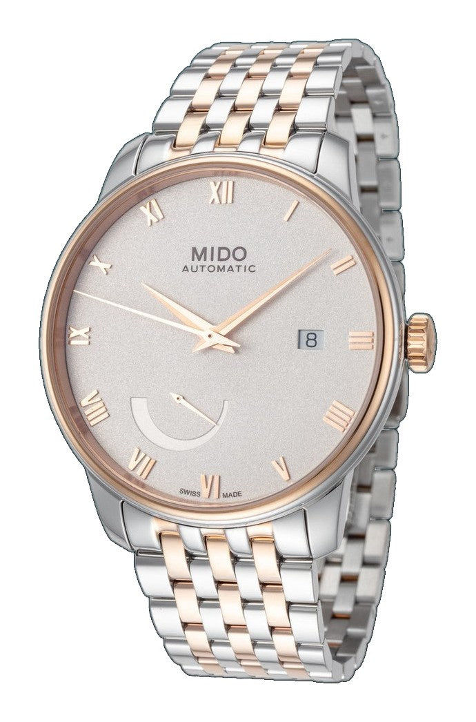 Baroncelli 40mm / White / Silver and Rose Gold | White Dial