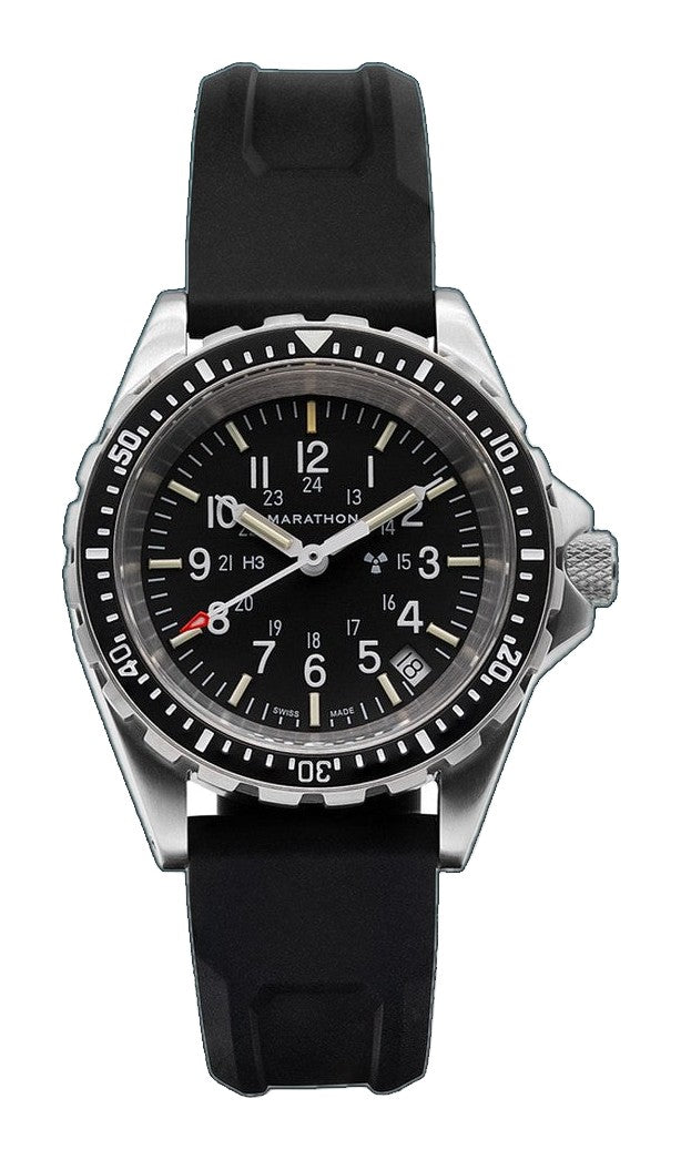 Divers Auto Medium Search and Rescue Quartz Black NGM/Rubber | Matte Black Dial