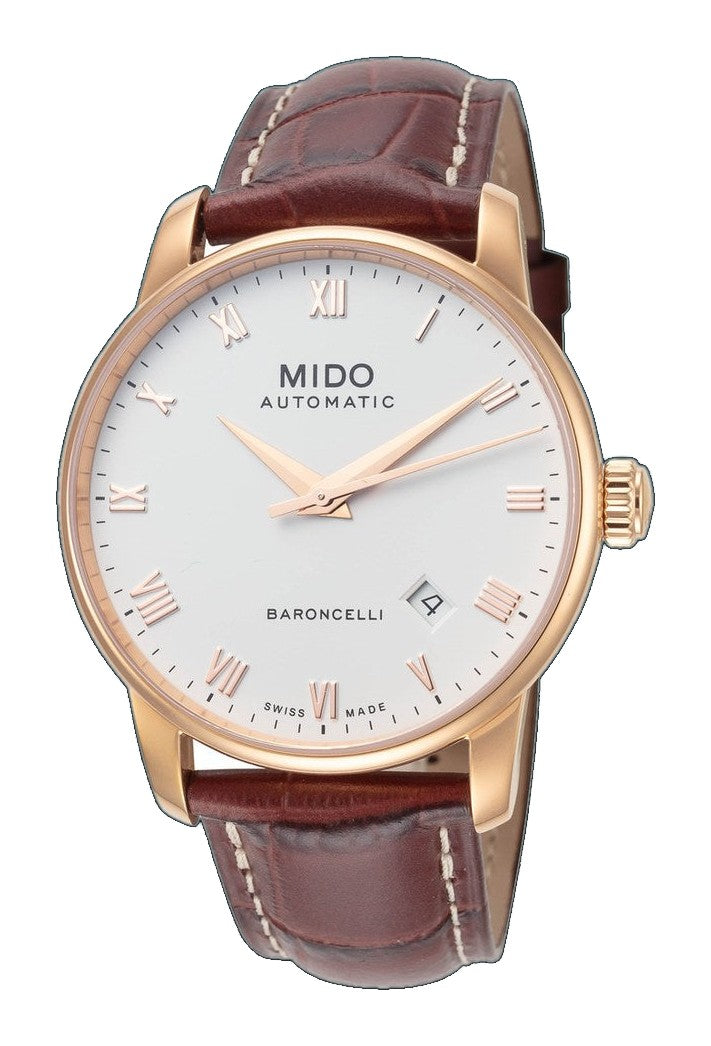 Baroncelli II 38mm / Silver / Brown | Silver Dial
