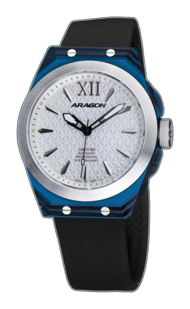 DF Carbon Fiber Automatic Sliver Dial, Blue Case | Sliver Dial, Blue Case Dial