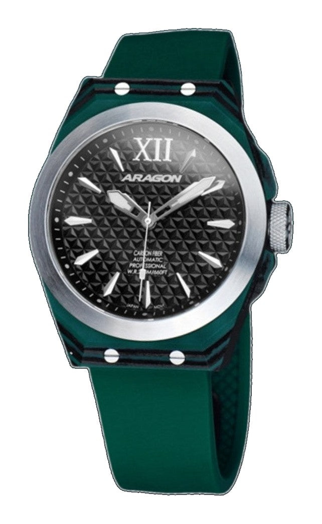DF Carbon Fiber Automatic Black Dial, Green Case | Black Dial