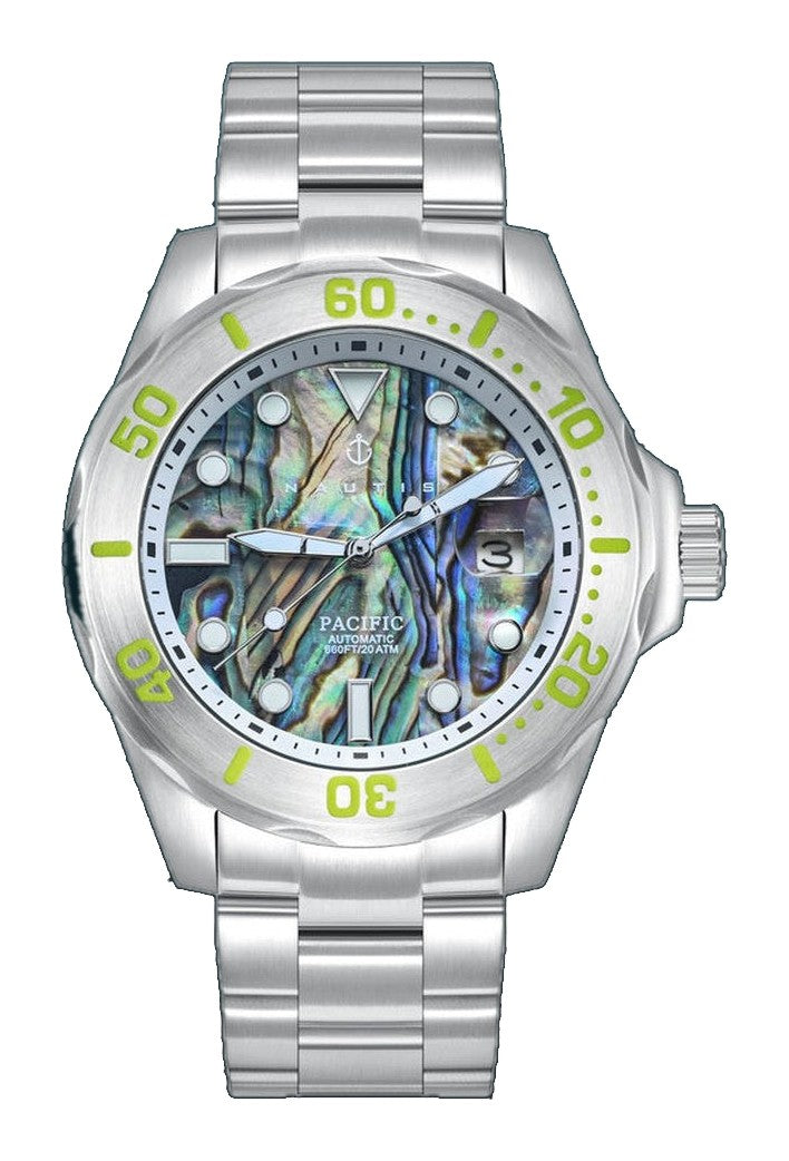 Pacific Automatic Abalone Dial / Stainless Steel Bracelet Abalone Dial