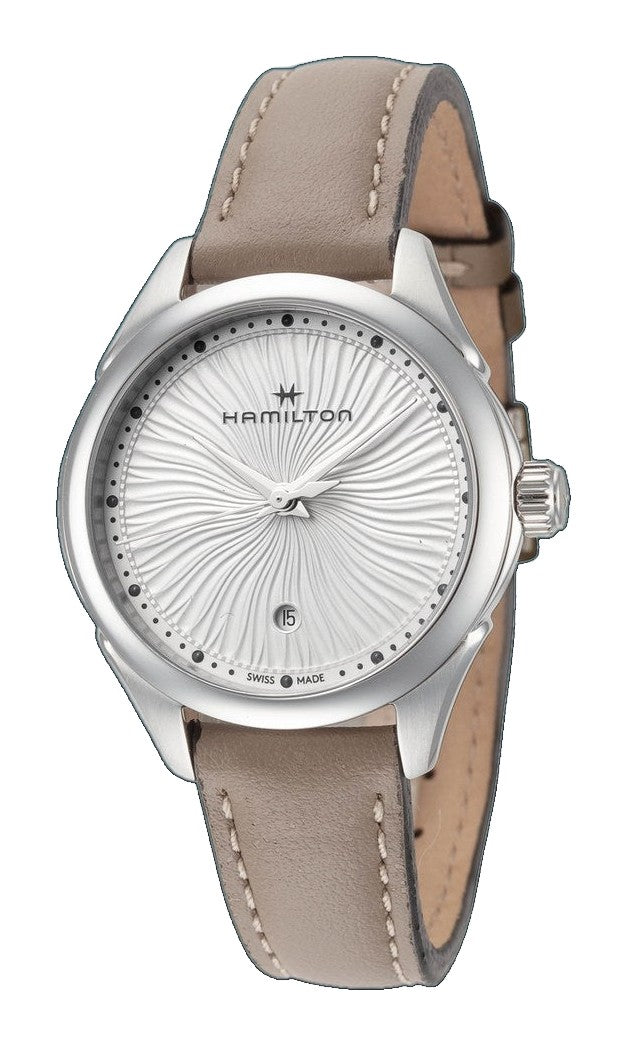 Jazzmaster 30 mm / Silver / Brown Silver Dial
