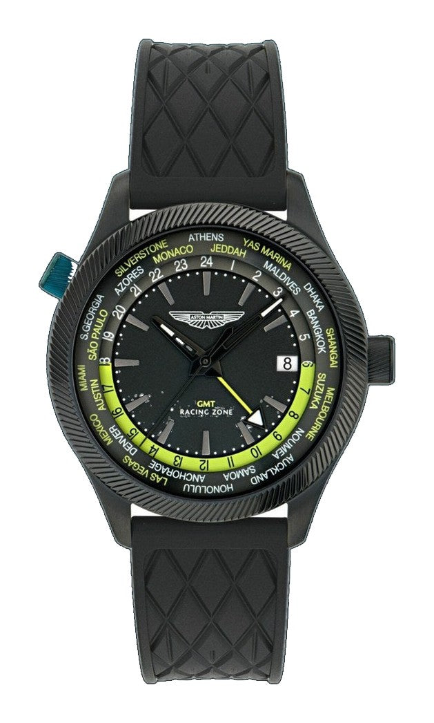 GRZ Black IP/Black Silicone Strap Black Dial