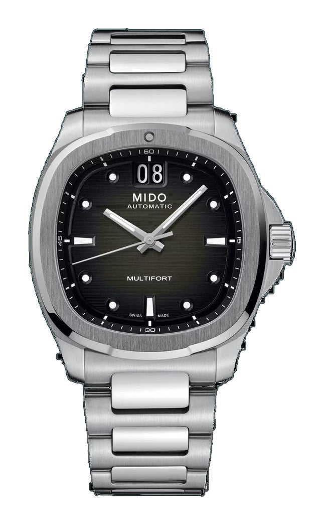 Multifort TV Big Date Black / Stainless Steel Black Dial