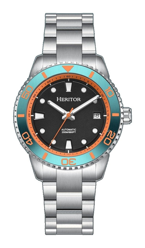 Bexley Diver Automatic Silver / Teal Black Dial