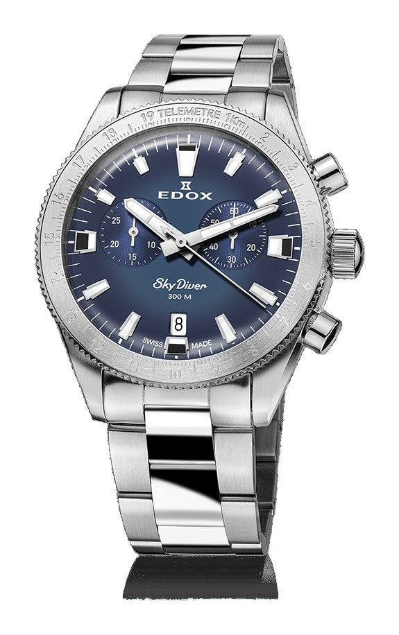 SkyDiver Blue / Stainless Steel Blue Dial