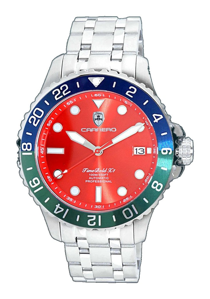 TIME BOLD- X10 BLUE-GREEN/  RED DIAL Red Dial